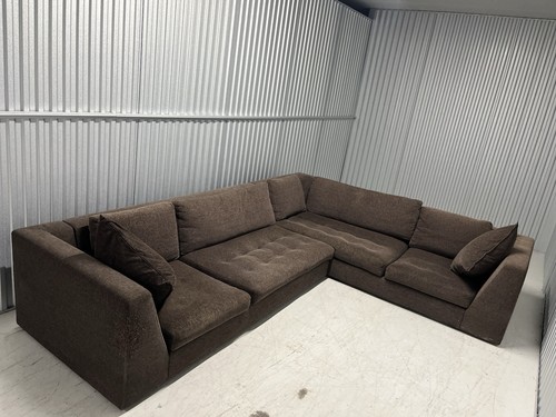 Brown ligne roset corner sofa - brown,