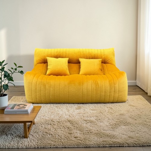 Sofa settee yellow - , 2-seater